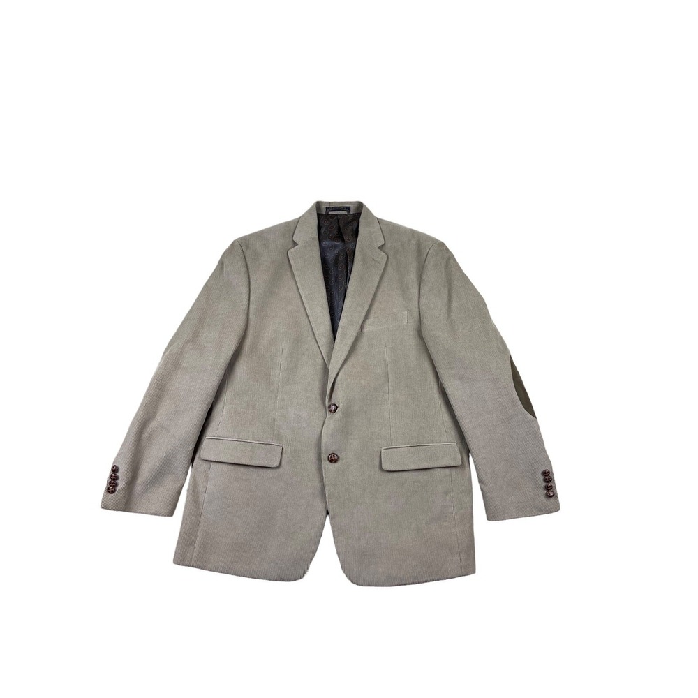 CHAPS Ralph Lauren Tan Corduroy Elbow Patch 2-Button 44R  Blazer Jacket Coat